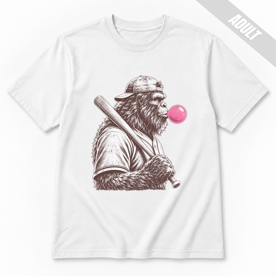 Bigfoot Bubble Adult Baseball T-Shirt