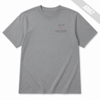 Front of a Granite adult baseball T-shirt with the small TB 03 target graphic and Glove System design on the left chest.