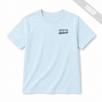 Chambray youth baseball T-shirt with small “Field Life at the Ballpark” left chest design.
