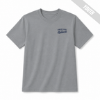 Granite youth baseball T-shirt with small “Field Life at the Ballpark” left chest design.